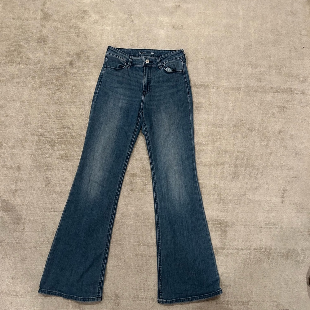 Old Navy Dark Wash blue High Rise Flare Jeans, size 2